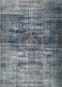 Machine Washable Traditional Dark Gray Rug, wshtr3439