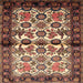 Square Traditional Brown Persian Rug, tr343