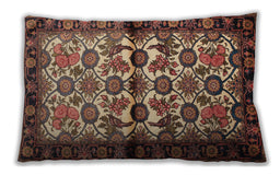 Traditional Classic Rectangular Peru Brown Lumbar Throw Pillow, 13 inch by 19 inch, lbtr343
