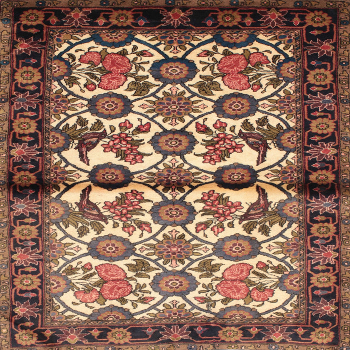 Round Machine Washable Traditional Peru Brown Rug, wshtr343