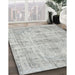 Machine Washable Traditional Grey Gray Rug in a Family Room, wshtr3440