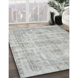 Traditional Gray Persian Rug in Family Room, tr3440