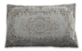 Traditional Classic Rectangular Gray Lumbar Throw Pillow, 13 inch by 19 inch, lbtr3442