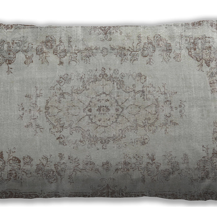 Traditional Classic Rectangular Gray Lumbar Throw Pillow, 13 inch by 19 inch, lbtr3442