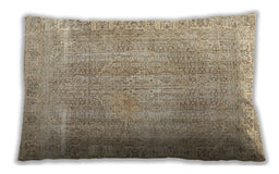 Traditional Classic Rectangular Dark Almond Brown Lumbar Throw Pillow, 13 inch by 19 inch, lbtr3443