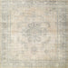 Square Traditional Sand Brown Persian Rug, tr3444