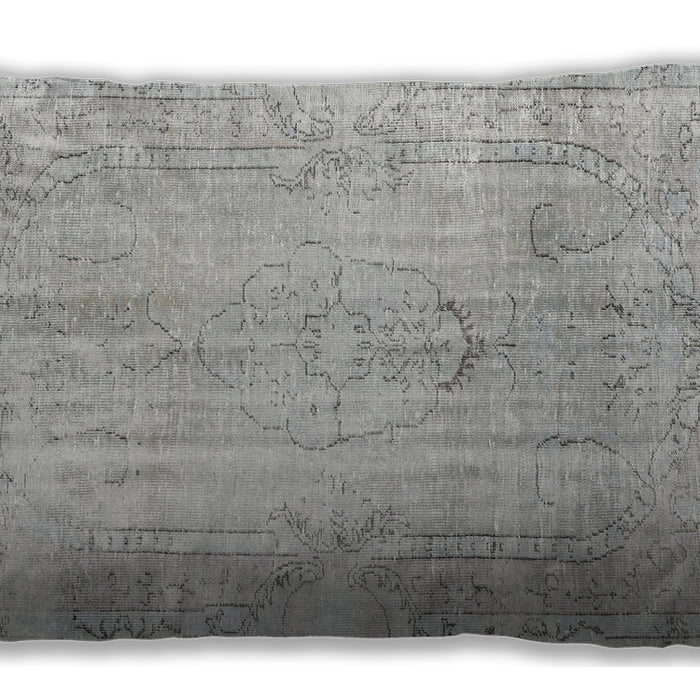 Traditional Classic Rectangular Dark Gray Lumbar Throw Pillow, 13 inch by 19 inch, lbtr3445