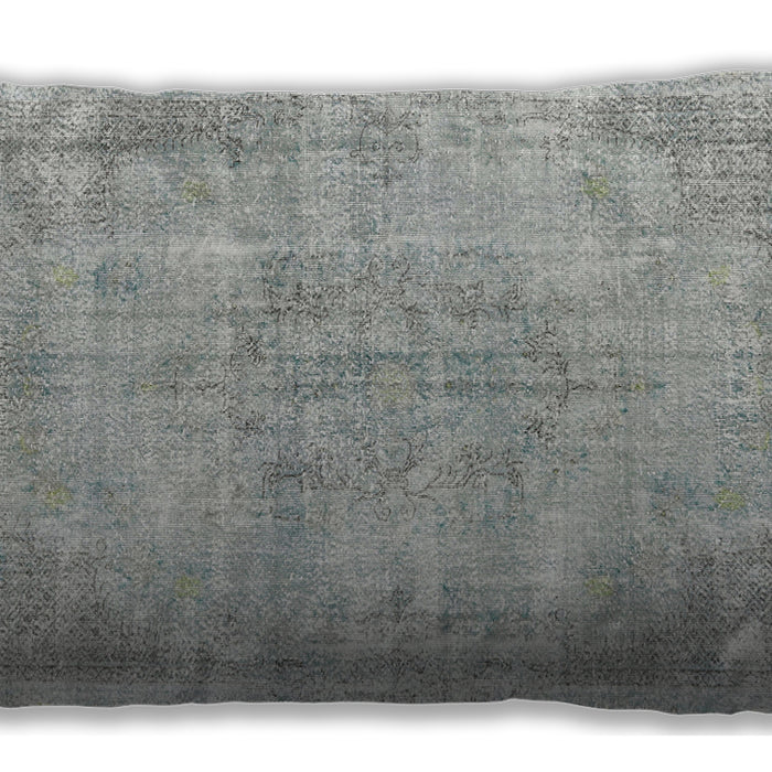 Traditional Classic Rectangular Gunmetal Gray Lumbar Throw Pillow, 13 inch by 19 inch, lbtr3446
