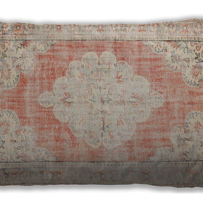 Traditional Classic Rectangular Light Copper Gold Lumbar Throw Pillow, 13 inch by 19 inch, lbtr3449