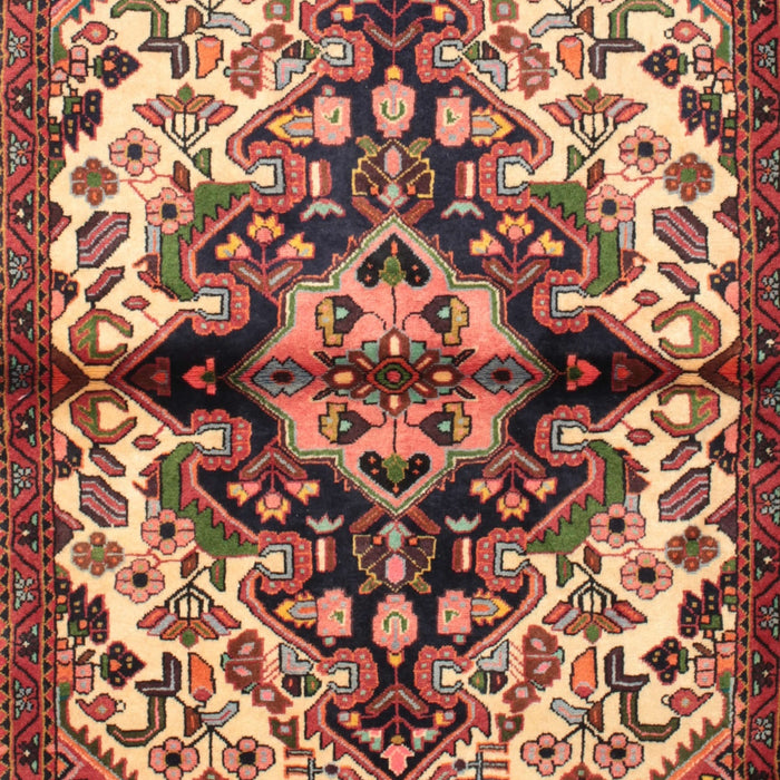 Machine Washable Traditional Saffron Red Rug, wshtr344
