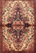 Traditional Saffron Red Medallion Rug, tr344