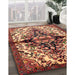 Machine Washable Traditional Saffron Red Rug in a Family Room, wshtr344