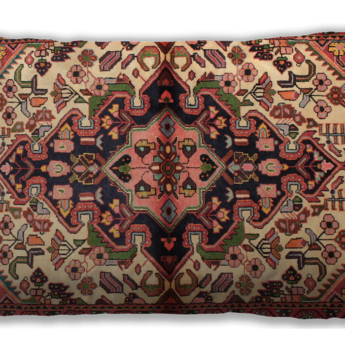 Traditional Classic Rectangular Saffron Red Lumbar Throw Pillow, 13 inch by 19 inch, lbtr344
