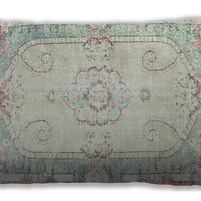 Traditional Classic Rectangular White Gold Lumbar Throw Pillow, 13 inch by 19 inch, lbtr3450