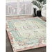 Traditional White Gold Persian Rug in Family Room, tr3450