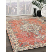 Traditional Orange Medallion Rug, tr3452