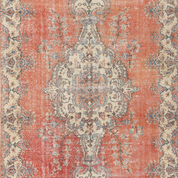 Traditional Orange Medallion Rug, tr3452