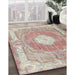 Machine Washable Traditional Orange Salmon Pink Rug in a Family Room, wshtr3453