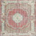 Square Traditional Orange Salmon Pink Persian Rug, tr3453