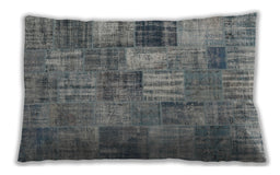 Traditional Classic Rectangular Dark Gray Lumbar Throw Pillow, 13 inch by 19 inch, lbtr3454