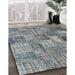 Machine Washable Traditional Dark Gray Rug in a Family Room, wshtr3454