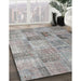 Traditional Silver Gray Persian Rug in Family Room, tr3455