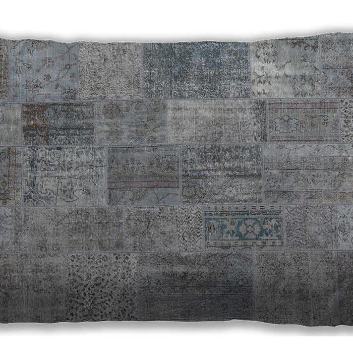 Traditional Classic Rectangular Dark Gray Lumbar Throw Pillow, 13 inch by 19 inch, lbtr3456