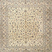 Square Traditional Dark Almond Brown Persian Rug, tr3458