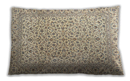 Traditional Classic Rectangular Dark Almond Brown Lumbar Throw Pillow, 13 inch by 19 inch, lbtr3458