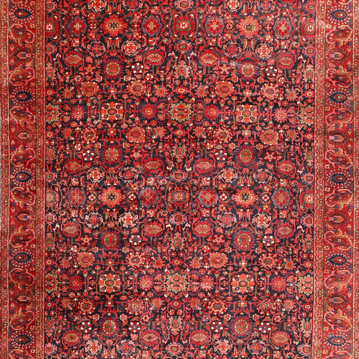 Machine Washable Traditional Cherry Red Rug, wshtr3459