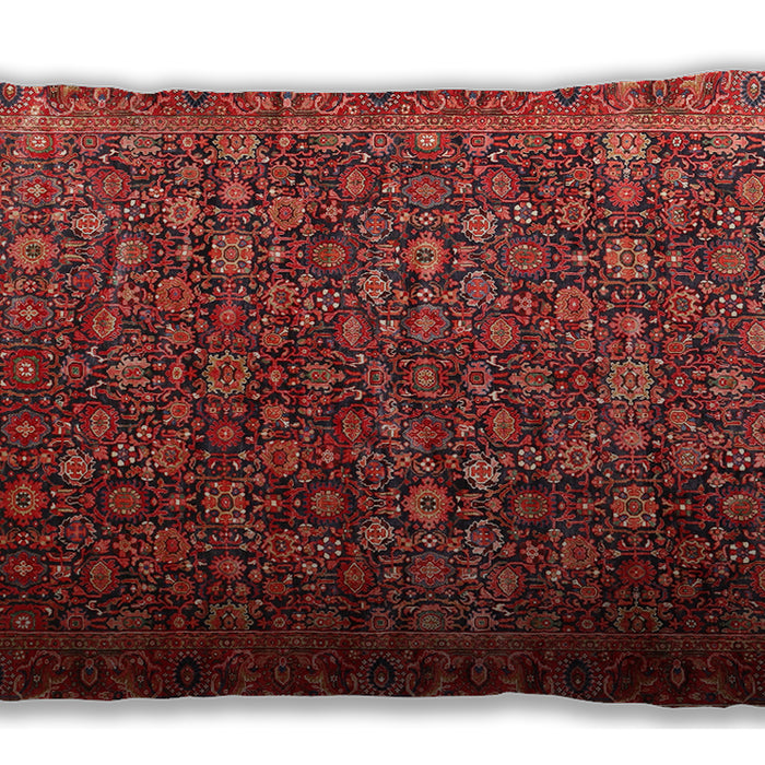 Traditional Classic Rectangular Cherry Red Lumbar Throw Pillow, 13 inch by 19 inch, lbtr3459
