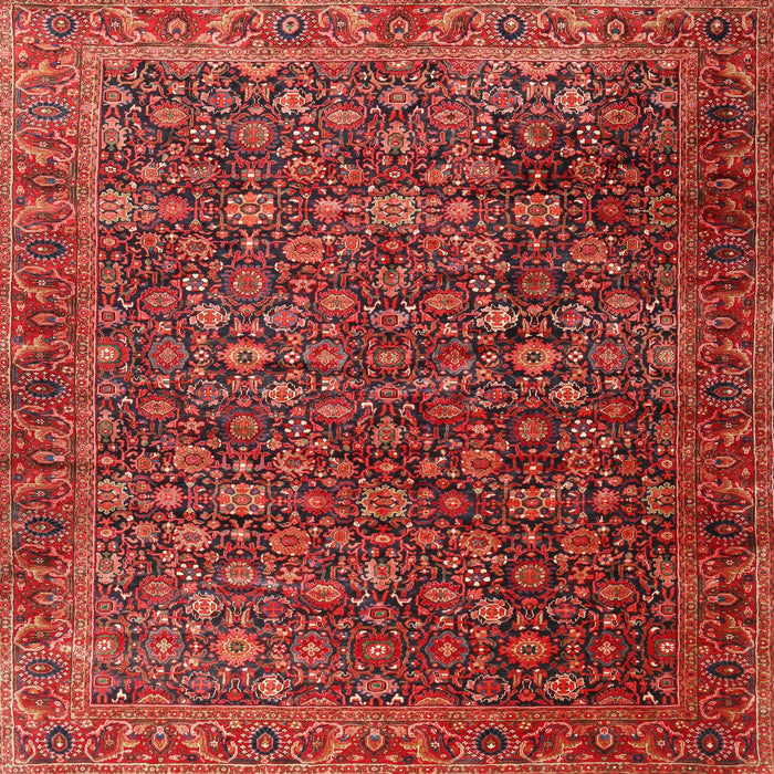 Square Traditional Cherry Red Persian Rug, tr3459