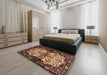 Machine Washable Traditional Peru Brown Rug in a Bedroom, wshtr345