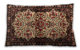 Traditional Classic Rectangular Peru Brown Lumbar Throw Pillow, 13 inch by 19 inch, lbtr345