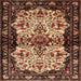 Round Machine Washable Traditional Peru Brown Rug, wshtr345