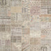 Square Traditional Camel Brown Patchwork Rug, tr3460