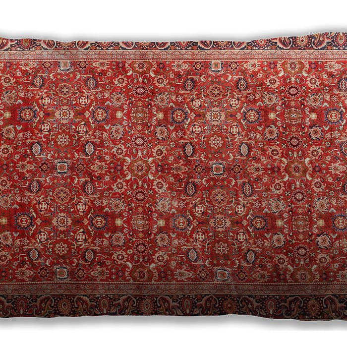 Traditional Classic Rectangular Sunrise Orange Lumbar Throw Pillow, 13 inch by 19 inch, lbtr3461