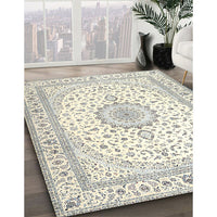 Traditional Dark Gray Medallion Rug, tr3462