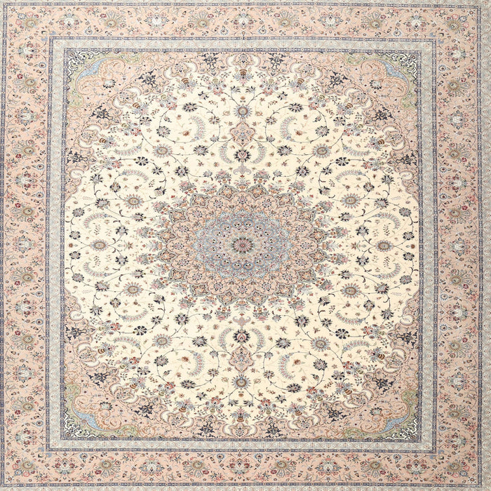 Round Machine Washable Traditional Camel Brown Rug, wshtr3464