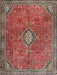 Machine Washable Traditional Tomato Red Rug, wshtr3467