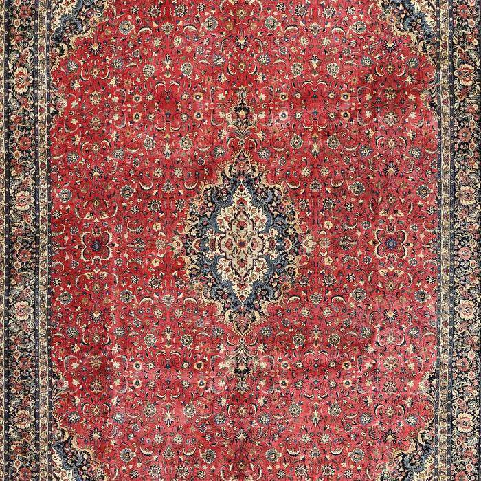 Machine Washable Traditional Tomato Red Rug, wshtr3467