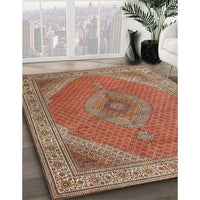 Traditional Mahogany Brown Persian Rug, tr3469