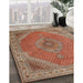 Traditional Mahogany Brown Persian Rug in Family Room, tr3469