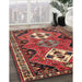 Traditional Dark Almond Brown Persian Rug in Family Room, tr346