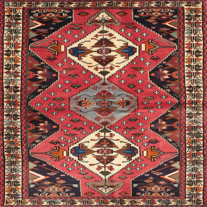 Square Traditional Dark Almond Brown Persian Rug, tr346