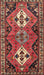 Machine Washable Traditional Dark Almond Brown Rug, wshtr346