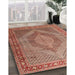 Traditional Sandy Brown Medallion Rug in Family Room, tr3474