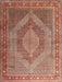 Traditional Sandy Brown Medallion Rug, tr3474