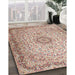Traditional Cherry Red Persian Rug in Family Room, tr3475