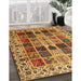 Traditional Dark Sienna Brown Persian Rug in Family Room, tr3476